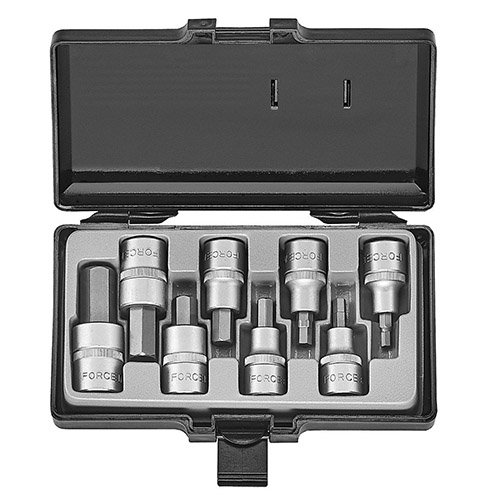 FORCE 1/2DRV 8PC METRIC INHEX SOCKET SET (5-12,14,17mm) - Enco ...