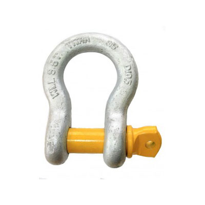 13mm HDG BOW SHACKLE 1.5T YELLOW PIN