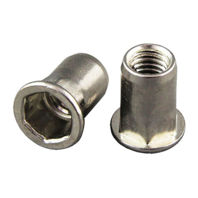 M6x3.0 ** HEX ** STAINLESS STEEL FLANGED INSERT