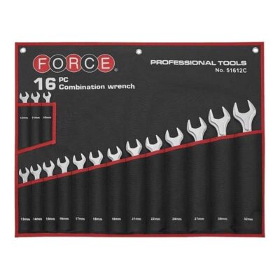 FORCE 16PC COMBINATION WRENCH SET IN POUCH