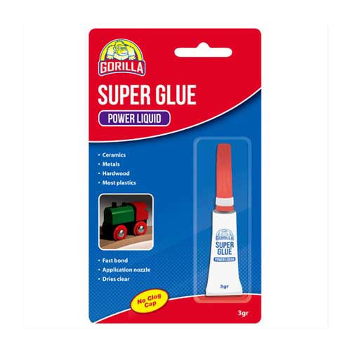 GORILLA SUPER GLUE POWER LIQUID 3GM TUBE
