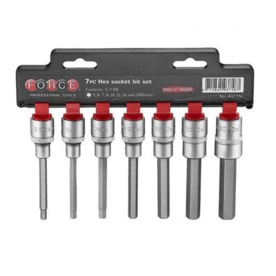 FORCE 1/2DRV 7PC HEX SOCKET BIT SET