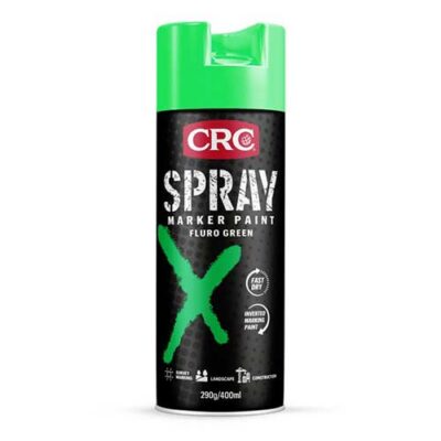 CRC SPRAY MARKER PAINT FLURO GREEN AEROSOL 400ML