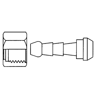 TITON 1/4 HOSE x 1/4 BSPP SWIVEL CONNECTOR