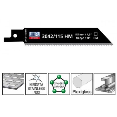 WILPU 3042/115 HM TCT SABRE SAW BLADE
