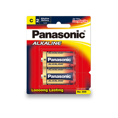 PANASONIC C ALKALINE BATTERY 2 PK