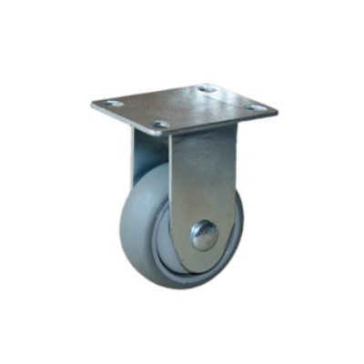 GREY 65mm URETHANE CASTOR FIXED (60KG)