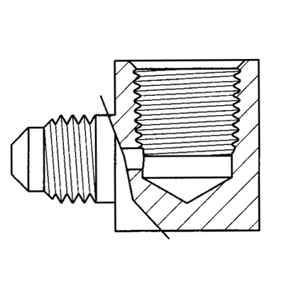 TITON 50X8X6 FEMALE FLARE ELBOW
