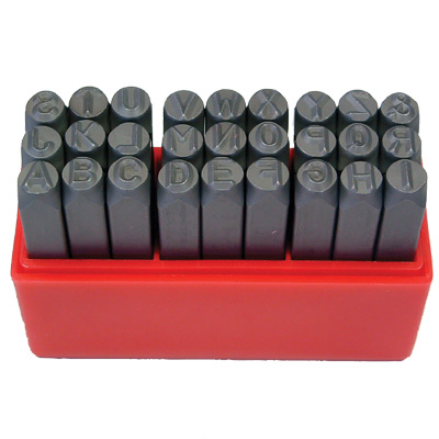 BEST 3mm LETTER STAMP SET AZ&