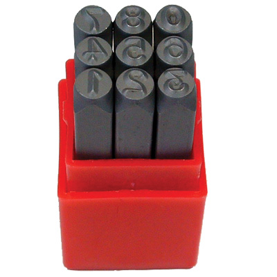 BEST 8mm NUMBER STAMP SET 0-9