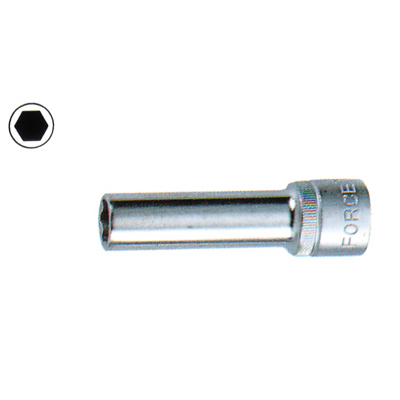 FORCE 12mm 1/4DRV 6PT DEEP SOCKET