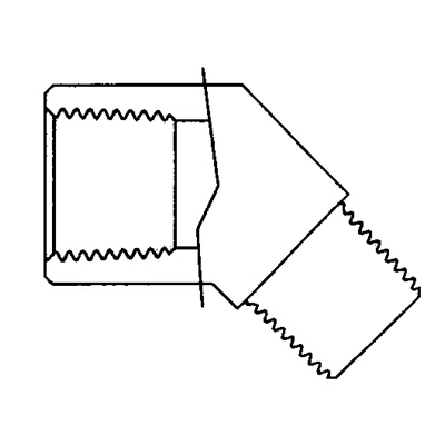 * 45 TITON 34004504 1/4 45o M/F ELBOW