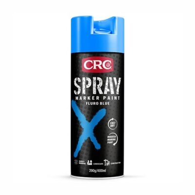 CRC SPRAY MARKER PAINT FLURO BLUE AEROSOL 400ML